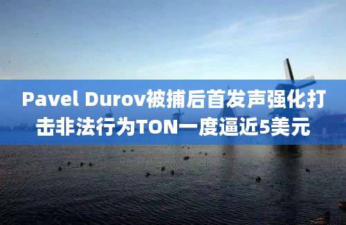 Pavel Durov被捕后首发声强化打击非法行为TON一度逼近5美元