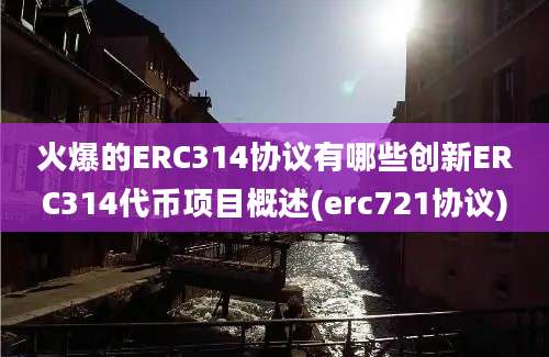 火爆的ERC314协议有哪些创新ERC314代币项目概述(erc721协议)