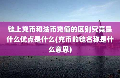 链上充币和法币充值的区别究竟是什么优点是什么(充币的链名称是什么意思)