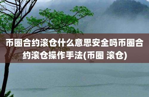 币圈合约滚仓什么意思安全吗币圈合约滚仓操作手法(币圈 滚仓)