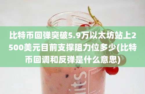 比特币回弹突破5.9万以太坊站上2500美元目前支撑阻力位多少(比特币回调和反弹是什么意思)