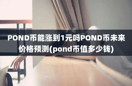 POND币能涨到1元吗POND币未来价格预测(pond币值多少钱)