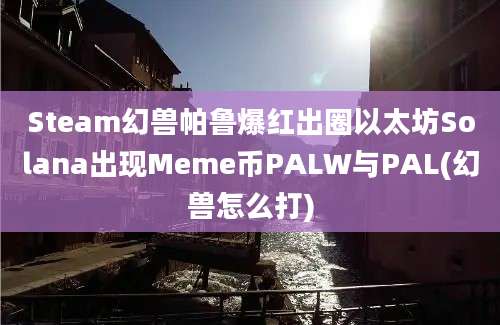 Steam幻兽帕鲁爆红出圈以太坊Solana出现Meme币PALW与PAL(幻兽怎么打)