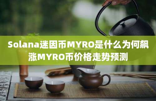 Solana迷因币MYRO是什么为何飙涨MYRO币价格走势预测