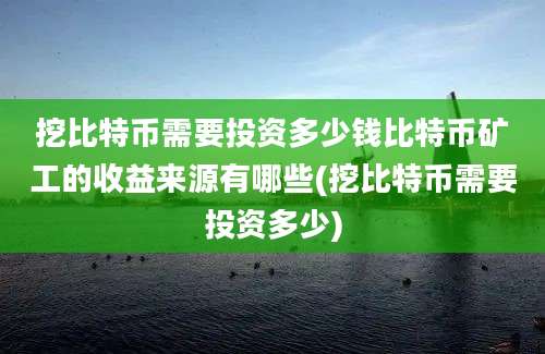 挖比特币需要投资多少钱比特币矿工的收益来源有哪些(挖比特币需要投资多少)