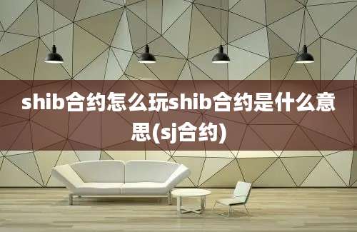 shib合约怎么玩shib合约是什么意思(sj合约)