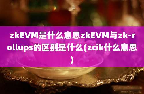 zkEVM是什么意思zkEVM与zk-rollups的区别是什么(zcik什么意思)