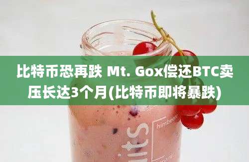 比特币恐再跌 Mt. Gox偿还BTC卖压长达3个月(比特币即将暴跌)