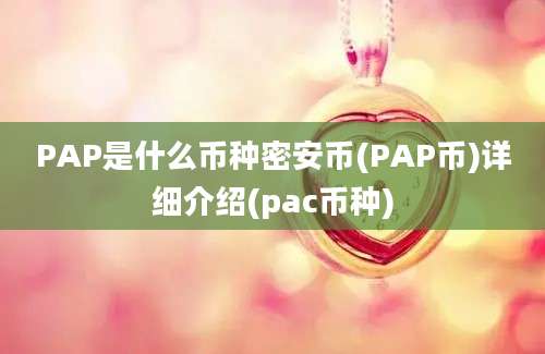 PAP是什么币种密安币(PAP币)详细介绍(pac币种)