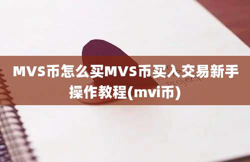 MVS币怎么买MVS币买入交易新手操作教程(mvi币)