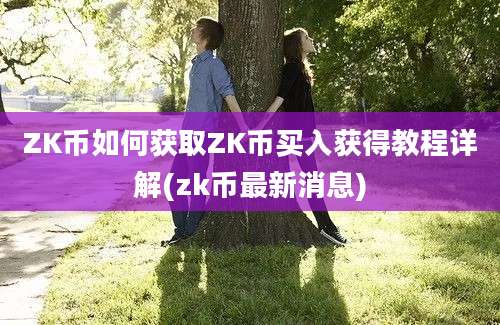 ZK币如何获取ZK币买入获得教程详解(zk币最新消息)