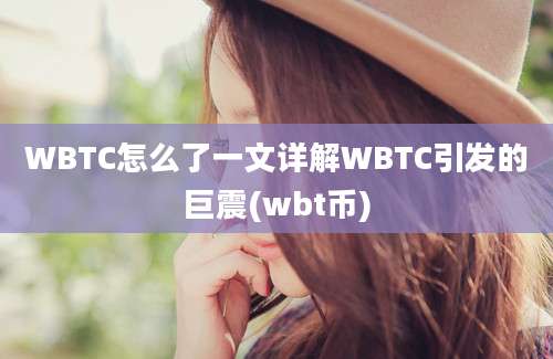 WBTC怎么了一文详解WBTC引发的巨震(wbt币)