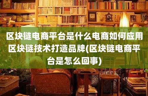 区块链电商平台是什么电商如何应用区块链技术打造品牌(区块链电商平台是怎么回事)