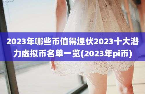 2023年哪些币值得埋伏2023十大潜力虚拟币名单一览(2023年pi币)