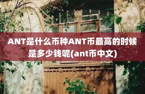 ANT是什么币种ANT币最高的时候是多少钱呢(ant币中文)