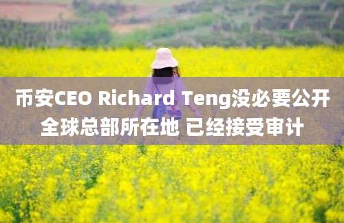 币安CEO Richard Teng没必要公开全球总部所在地 已经接受审计