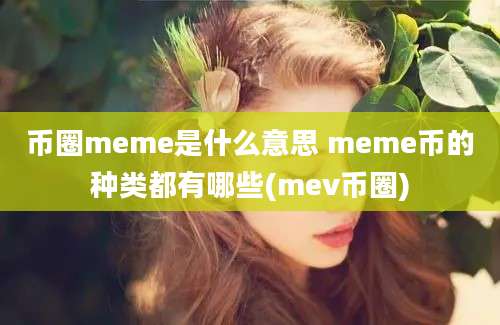 币圈meme是什么意思 meme币的种类都有哪些(mev币圈)