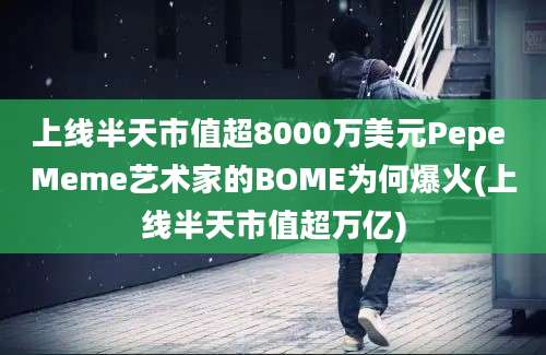 上线半天市值超8000万美元Pepe Meme艺术家的BOME为何爆火(上线半天市值超万亿)