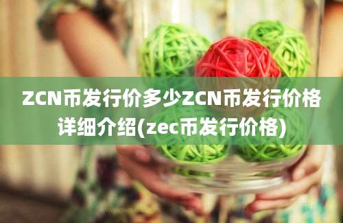 ZCN币发行价多少ZCN币发行价格详细介绍(zec币发行价格)