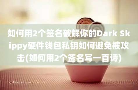 如何用2个签名破解你的Dark Skippy硬件钱包私钥如何避免被攻击(如何用2个签名写一首诗)