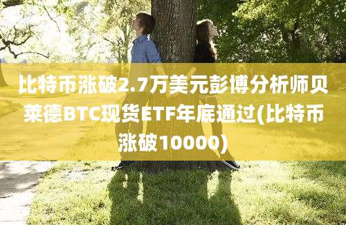 比特币涨破2.7万美元彭博分析师贝莱德BTC现货ETF年底通过(比特币涨破10000)