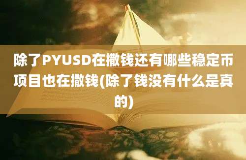 除了PYUSD在撒钱还有哪些稳定币项目也在撒钱(除了钱没有什么是真的)