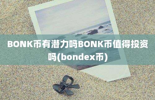 BONK币有潜力吗BONK币值得投资吗(bondex币)