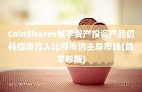 CoinShares数字资产投资产品仍持续净流入比特币仍主导市场(数字杉斯)