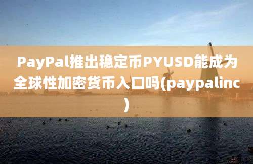 PayPal推出稳定币PYUSD能成为全球性加密货币入口吗(paypalinc)