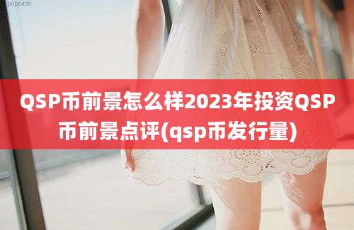 QSP币前景怎么样2023年投资QSP币前景点评(qsp币发行量)