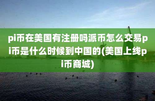 pi币在美国有注册吗派币怎么交易pi币是什么时候到中国的(美国上线pi币商城)