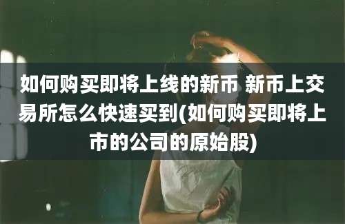 如何购买即将上线的新币 新币上交易所怎么快速买到(如何购买即将上市的公司的原始股)