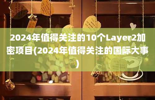 2024年值得关注的10个Layer2加密项目(2024年值得关注的国际大事)