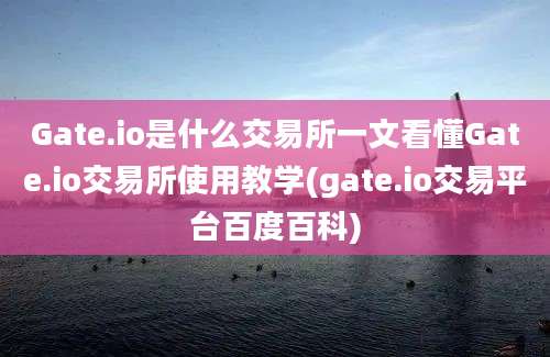 Gate.io是什么交易所一文看懂Gate.io交易所使用教学(gate.io交易平台百度百科)