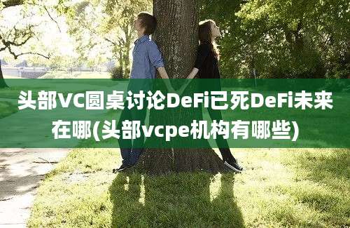 头部VC圆桌讨论DeFi已死DeFi未来在哪(头部vcpe机构有哪些)