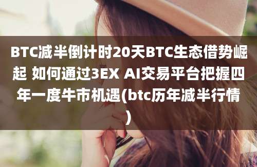 BTC减半倒计时20天BTC生态借势崛起 如何通过3EX AI交易平台把握四年一度牛市机遇(btc历年减半行情)