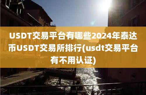 USDT交易平台有哪些2024年泰达币USDT交易所排行(usdt交易平台有不用认证)