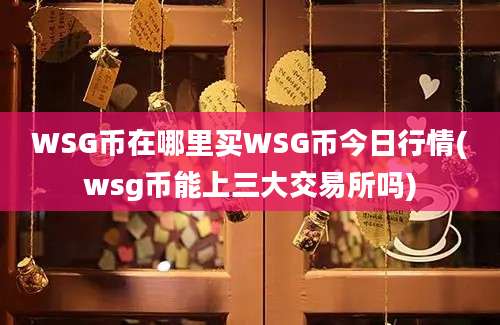 WSG币在哪里买WSG币今日行情(wsg币能上三大交易所吗)