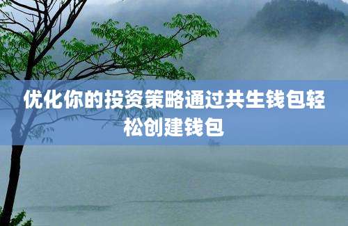 优化你的投资策略通过共生钱包轻松创建钱包