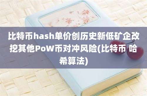 比特币hash单价创历史新低矿企改挖其他PoW币对冲风险(比特币 哈希算法)