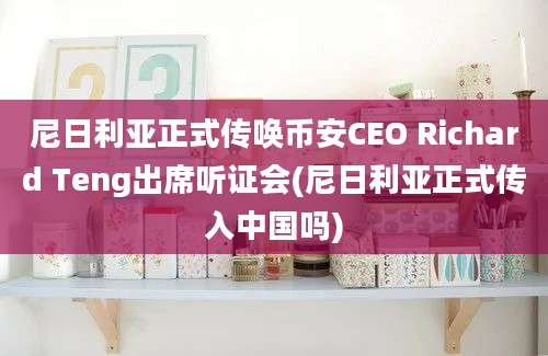 尼日利亚正式传唤币安CEO Richard Teng出席听证会(尼日利亚正式传入中国吗)