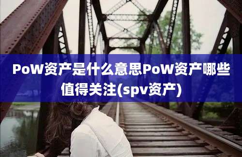 PoW资产是什么意思PoW资产哪些值得关注(spv资产)