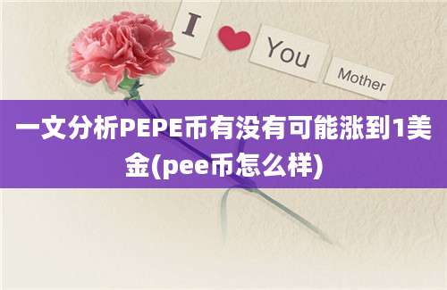 一文分析PEPE币有没有可能涨到1美金(pee币怎么样)