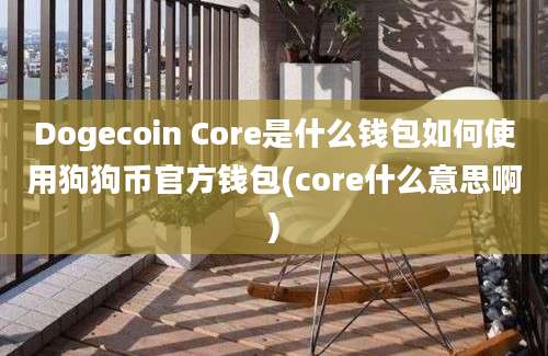 Dogecoin Core是什么钱包如何使用狗狗币官方钱包(core什么意思啊)