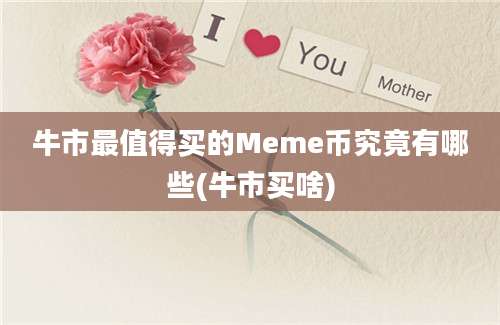 牛市最值得买的Meme币究竟有哪些(牛市买啥)