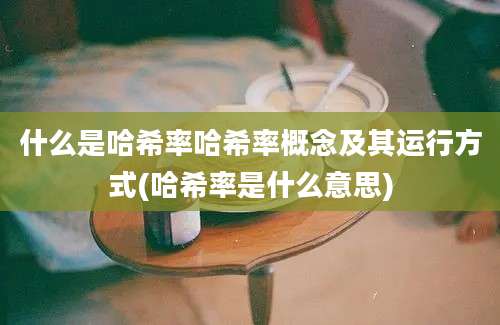 什么是哈希率哈希率概念及其运行方式(哈希率是什么意思)