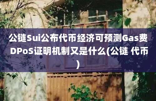 公链Sui公布代币经济可预测Gas费 DPoS证明机制又是什么(公链 代币)