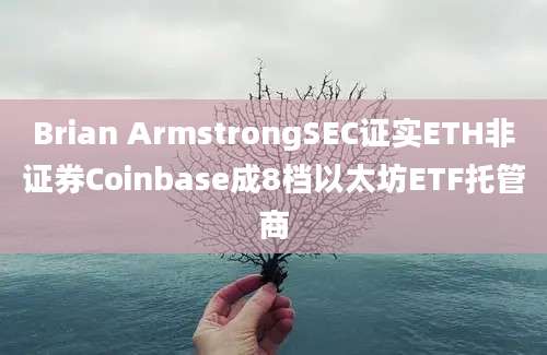 Brian ArmstrongSEC证实ETH非证券Coinbase成8档以太坊ETF托管商