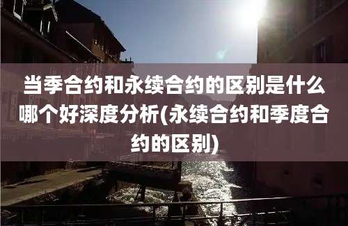 当季合约和永续合约的区别是什么哪个好深度分析(永续合约和季度合约的区别)