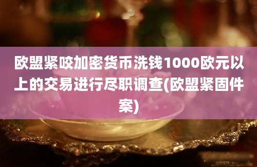 欧盟紧咬加密货币洗钱1000欧元以上的交易进行尽职调查(欧盟紧固件案)